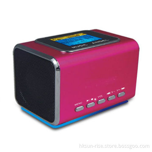 Portable Stereo Speaker with Built-in microSD Card Slot, Power Rechargeable by USB Port